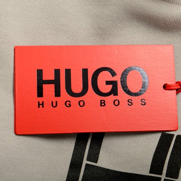 Hugo Boss Men's "Denguin" Gray Logo Print Crewneck Sweatshirt US M IT 50 - Picture 7 of 7